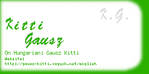 kitti gausz business card